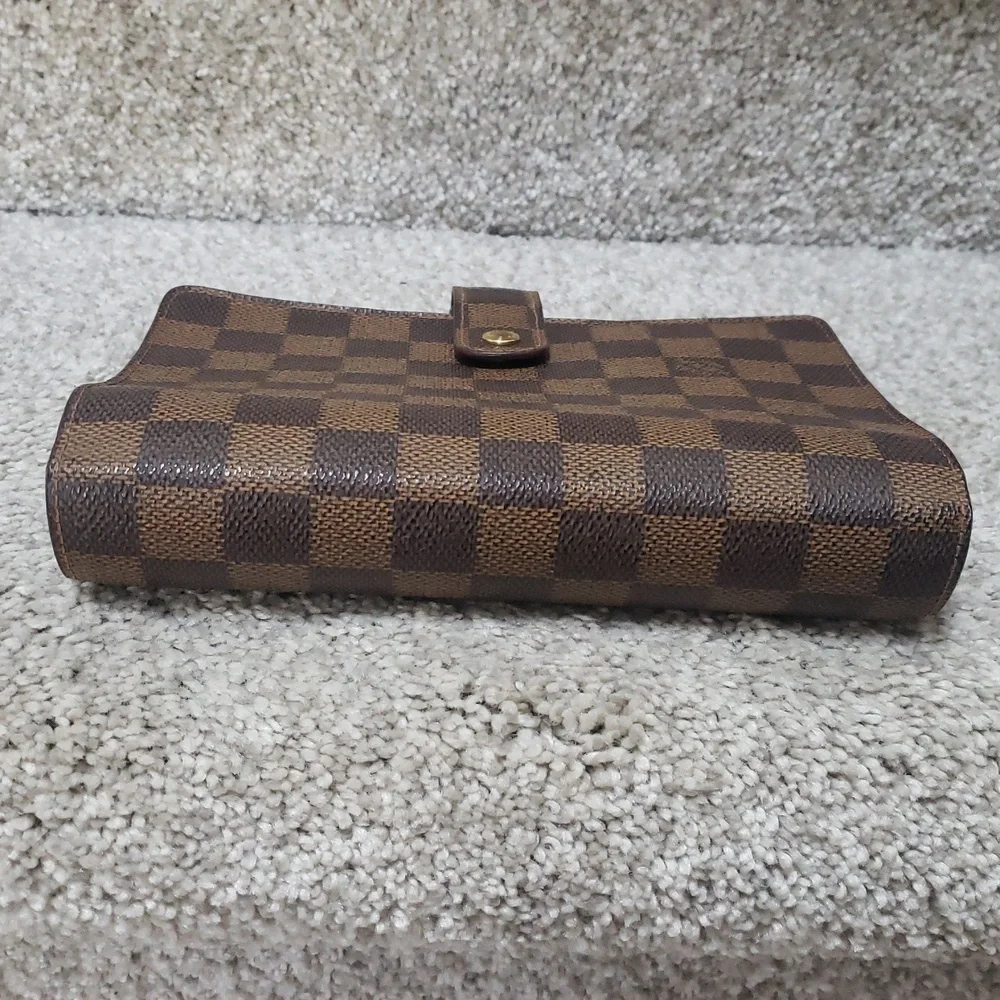 Louis Vuitton Damier Ebene Checkered Brown Planner Agenda Authentic mm size
